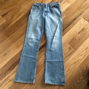 AGOLDE 100% organic cotton straight leg jeans.